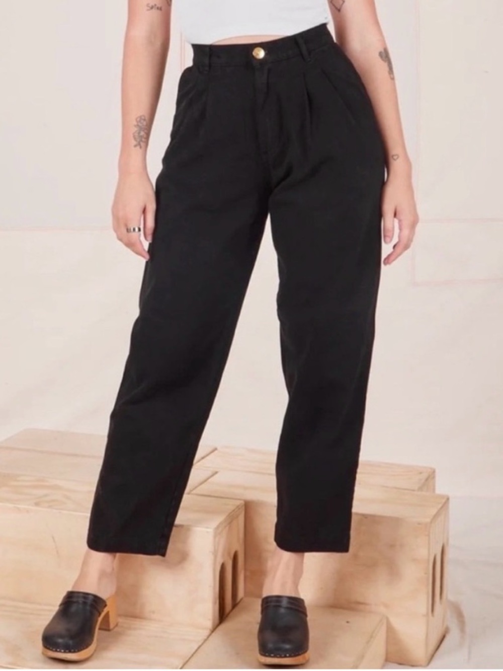 Black Big Bud Press Trousers, size L